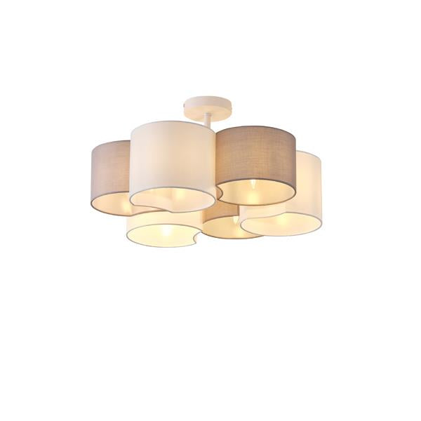 Lámpara colgante Aimur Cloud blanco mate de 6 luces