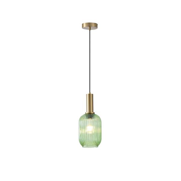 Lámpara colgante Aimur Topaz verde Ø130 mm