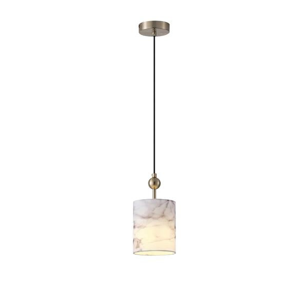 Lámpara colgante Aimur Verona latón titanio de 1 luz