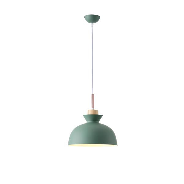 Lámpara colgante Aimur Dignity verde y blanco Ø280 mm
