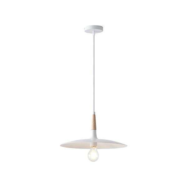 Lámpara colgante Aimur Essential blanco y madera