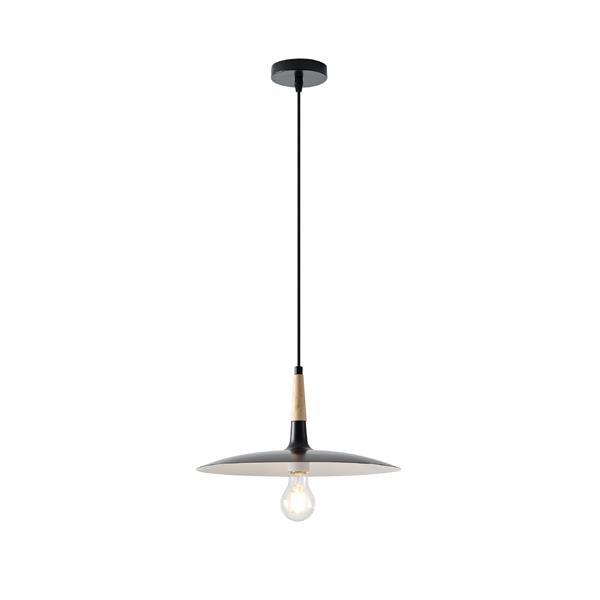Lámpara colgante Aimur Essential negro y madera
