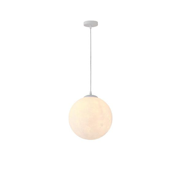 Lámpara colgante Aimur Selini globo blanco Ø300 mm