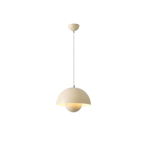 Lámpara colgante Aimur Jarden crema brillante
