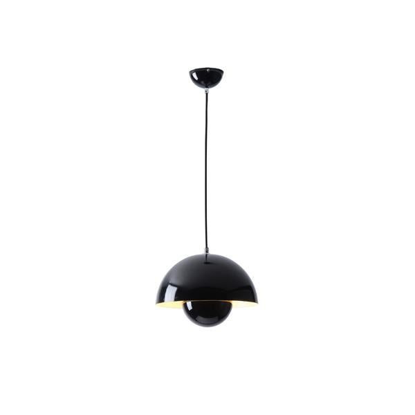 Lámpara colgante Aimur Jarden negro brillante