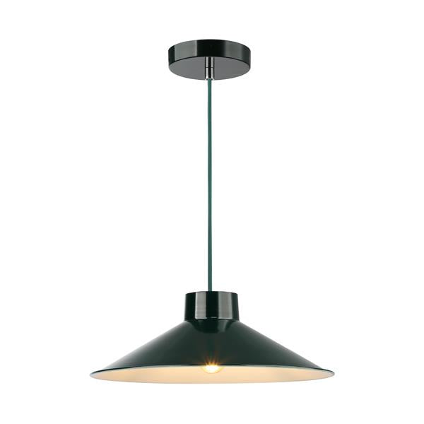 Lámpara colgante Aimur Neli verde oscuro brillante