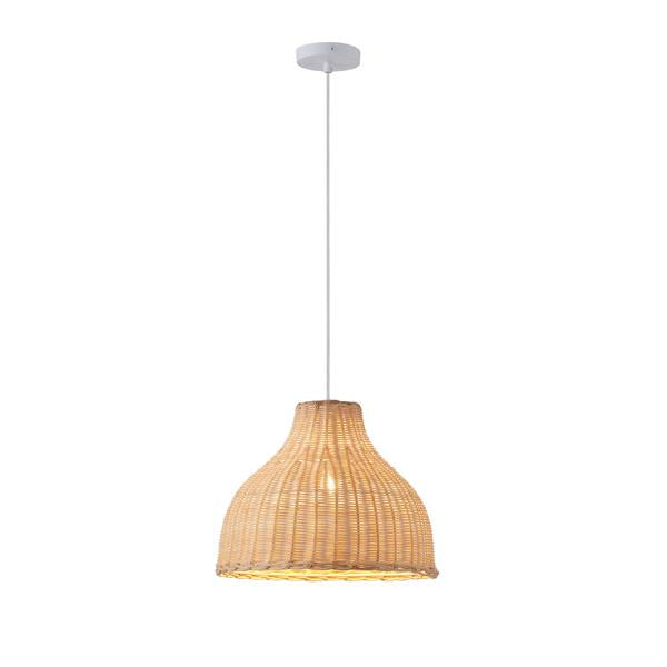 Lámpara colgante Aimur Coastal ratán natural