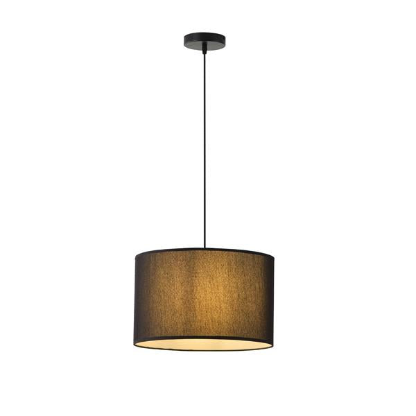 Lámpara colgante Aimur Soho tambor negro Ø380 mm