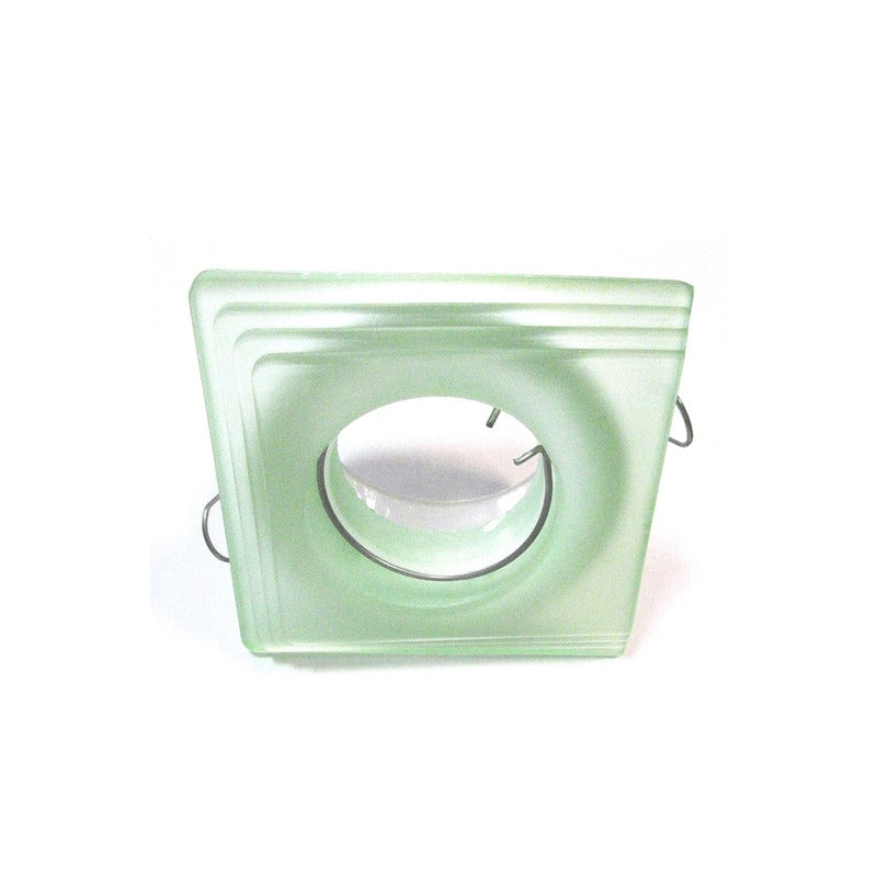 Aro circular de cristal verde mate AIMUR