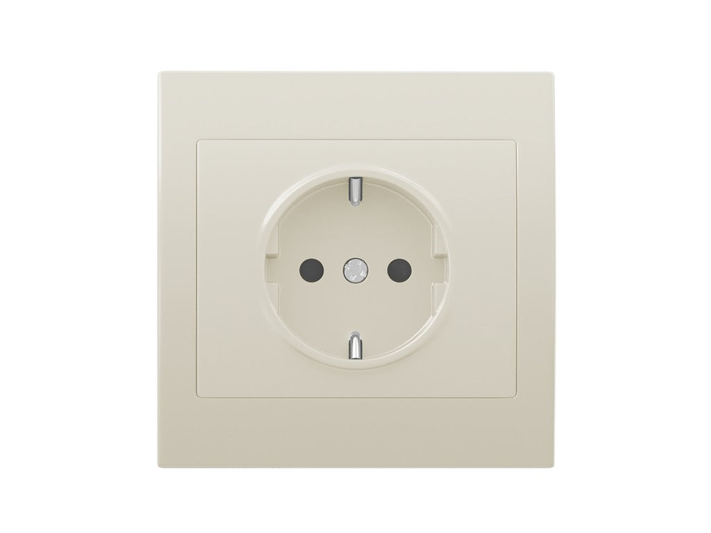 Base de enchufe 2P+TT lateral monobloc serie Iris BJC