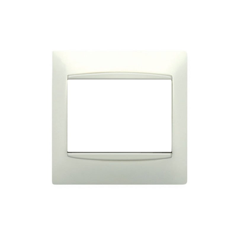 Placa de 1 elemento horizontal o vertical estándar serie Coral blanco BJC