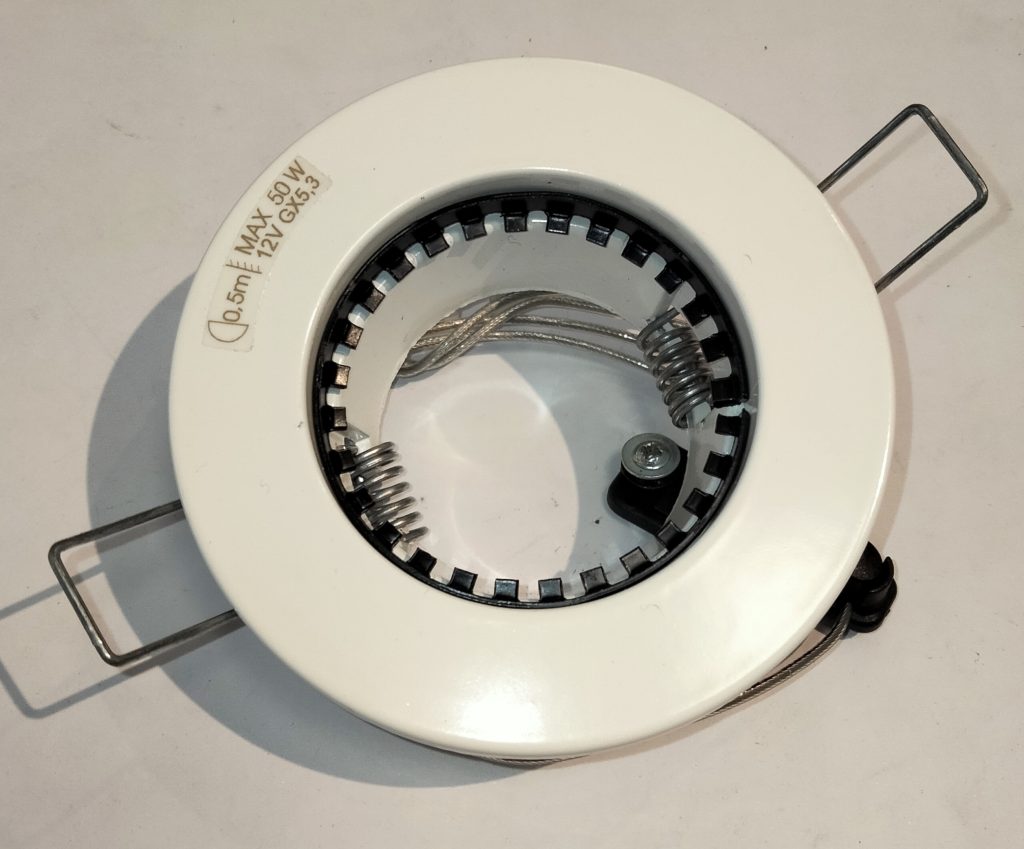 Foco empotrable fijo de aluminio blanco Indeluz de 80 mm GU5.3