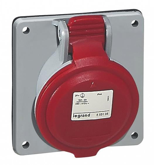 Base empotrable industrial 32 A 3P+T
