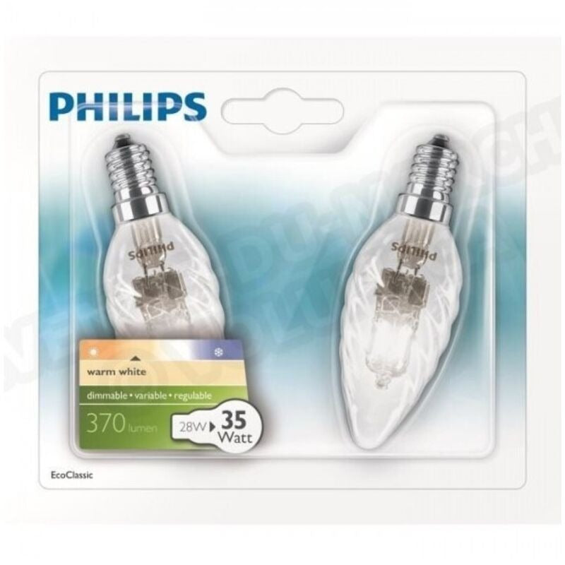 Bombilla halógena vela 20 W 230 V Philips