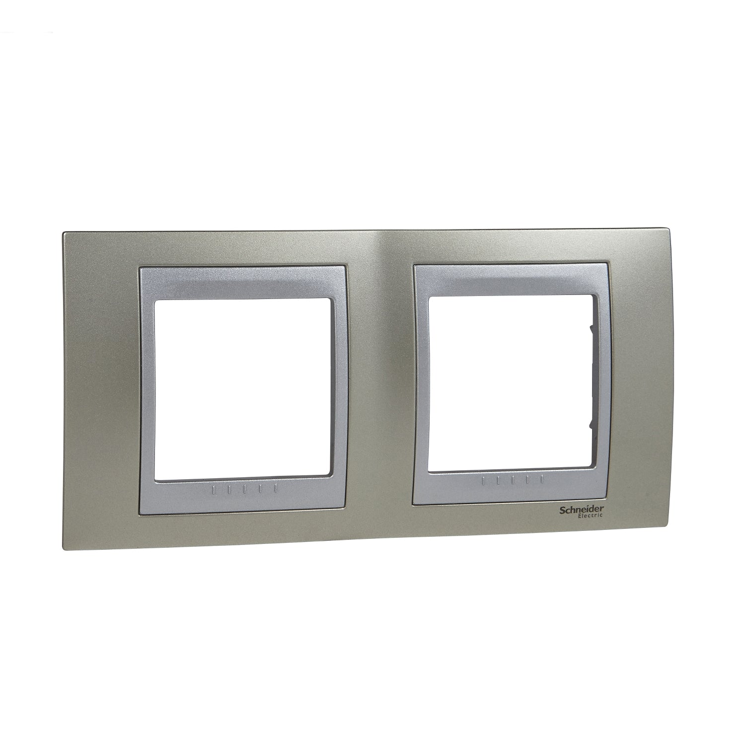 Marco 2 elementos titanio ópalo/aluminio Unica Top Schneider