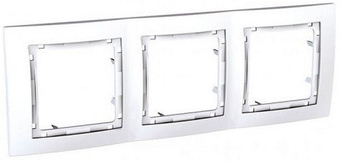 Marco 3 elementos blanco polar Unica Schneider
