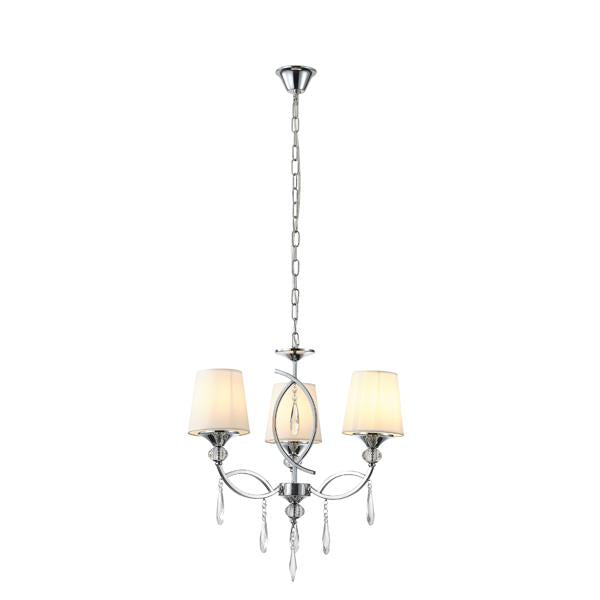 Lámpara colgante Aimur Countess cromo 3 luces