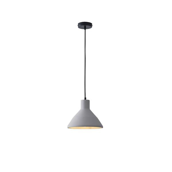 Lámpara colgante Aimur Yeso campana de hormigón gris