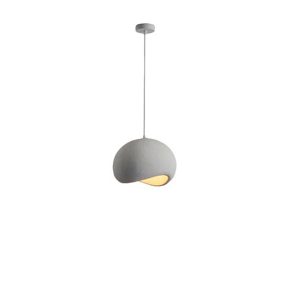 Lámpara colgante Aimur Aeonic efecto piedra blanco Ø400 mm