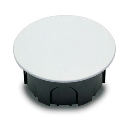 Caja de empotrar redonda con tapa de garras elásticas