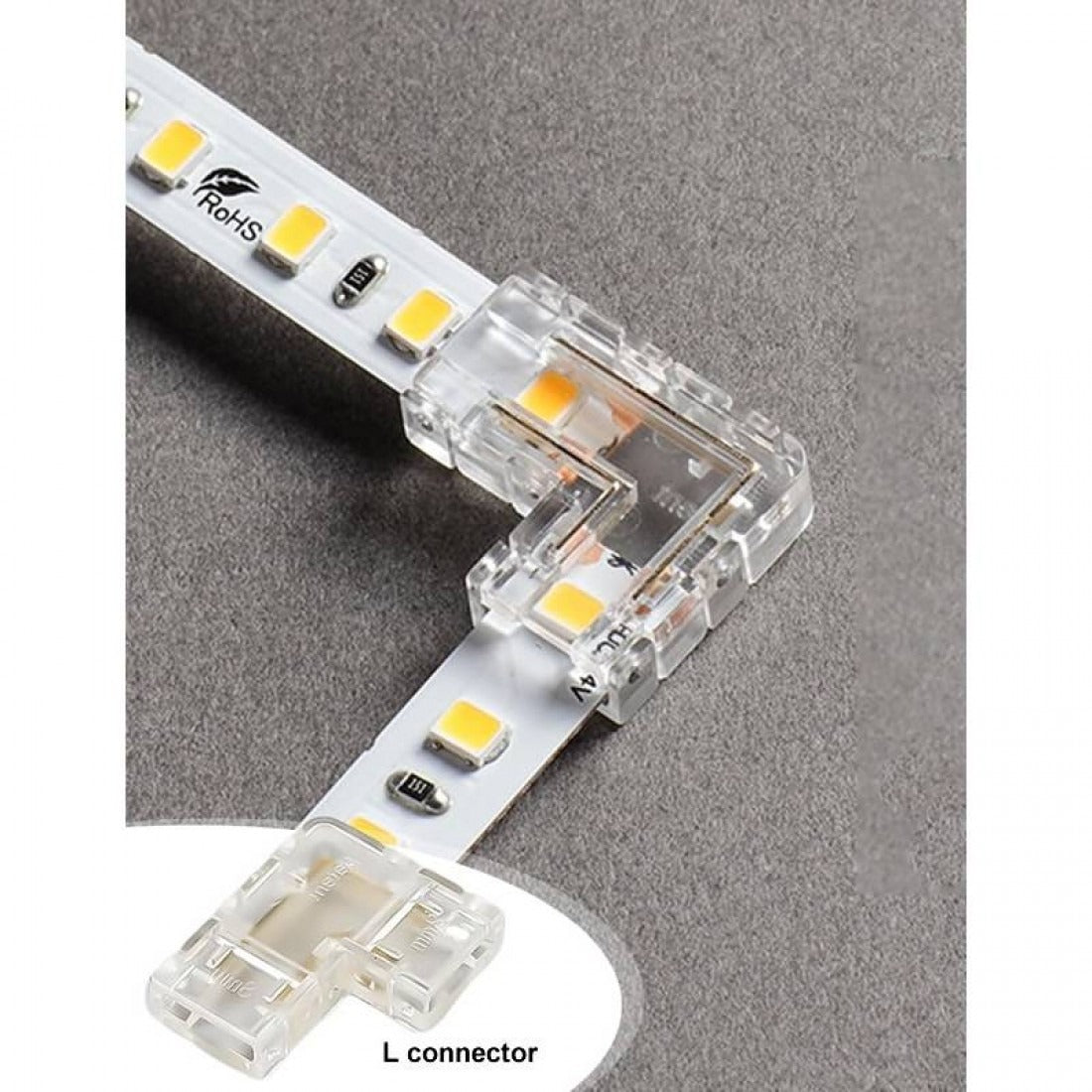 Conector rápido en L para tira LED COB 220 V
