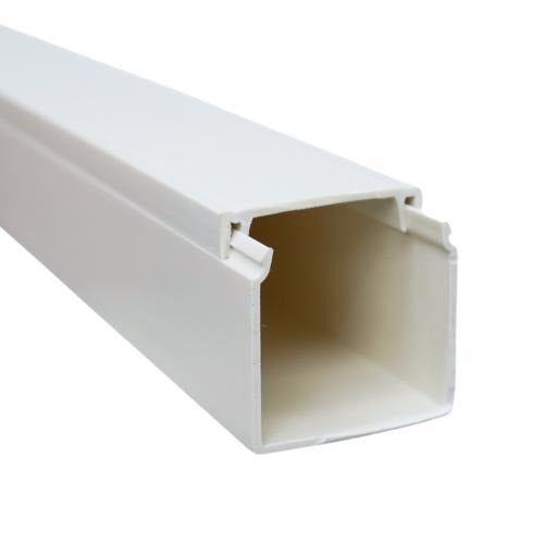 Canaleta blanca sin tabique de 40 x 40 mm