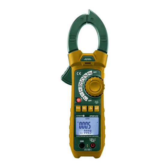Pinza amperimétrica de potencias y armónicos KPAW-01A Koban