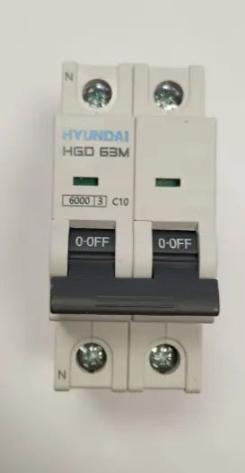 Magnetotérmico Huyu HGD63 1P+N 10 A 6 kA