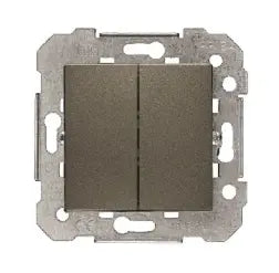 Doble conmutador BJC Viva gris lava 10 AX – Ref. 23510-GL
