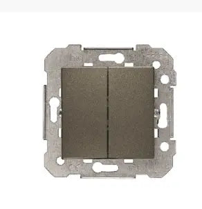 Doble interruptor BJC Viva gris lava 10 AX – Ref. 23509-GL