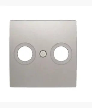 Tapa para toma TV BJC Viva plata luna de 2 conectores – Ref. 23330-PL