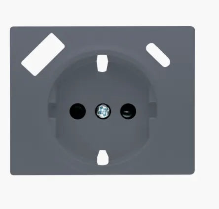 Tapa Schuko USB A+C BJC Iris acero Neptuno – Ref. 18724-USBC-AN